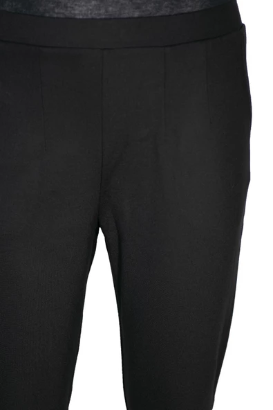 Barem Kadın Sona Yeni Pensli Rahat Kalıp Çelikli Siyah Pantolon - 3