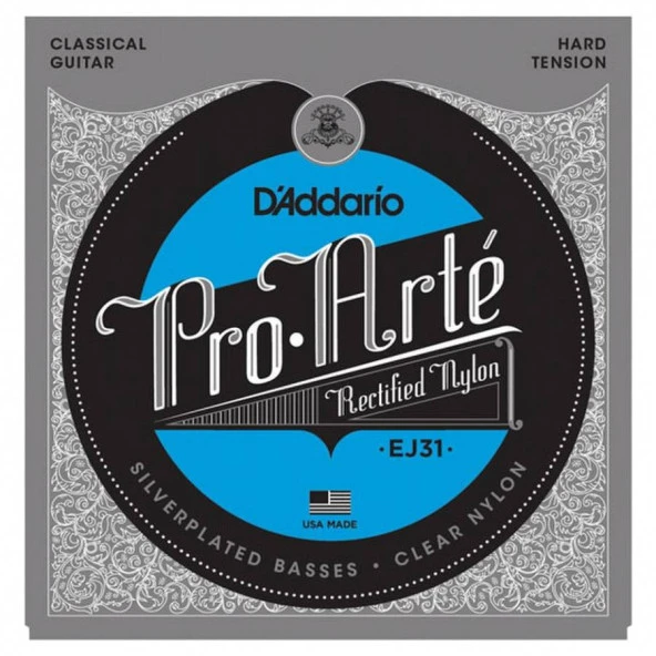 D'Addario Pro-Arte EJ31 Rectified Hard Tansiyon Klasik Gitar Teli