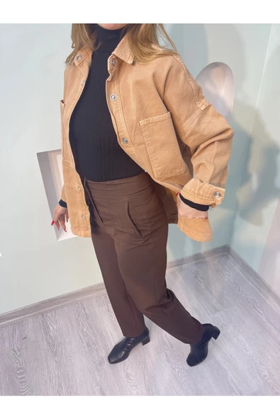 Kot Gömlek Çıtçıtlı Cepli Gömlek - 7