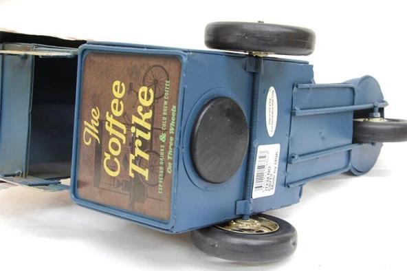 Dekoratif Metal Kahve Arabası Biblo Hediyelik Kumbara - 3