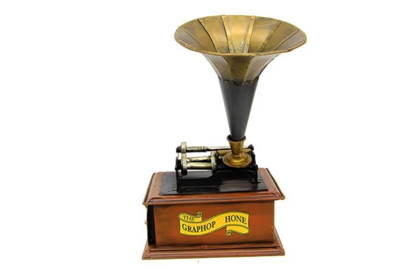 Dekoratif Metal Gramofon Kutu Hediyelik ürün görseli