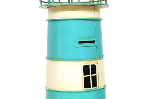 Dekoratif Metal Deniz Feneri Kumbara Vintage Biblo Hediyelik - 2