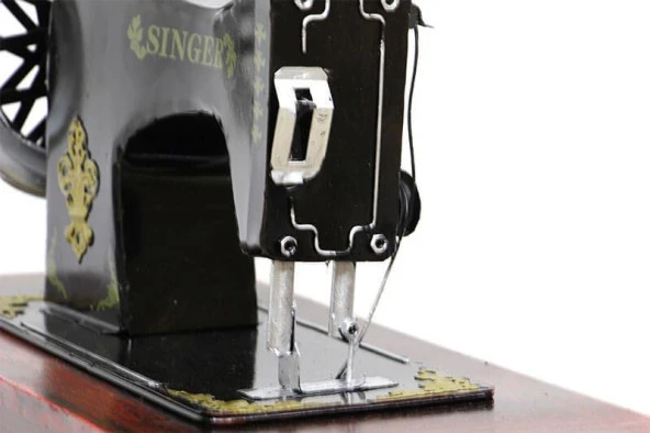 Dekoratif Metal Dikiş Makinesi Vintage Ev Ofis Hediyelik - Resim 5