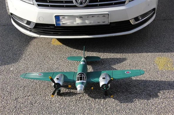 Dekoratif Metal Uçak Vintage Ev Ofis Hediyelik Savaş Uçağı - Resim 5