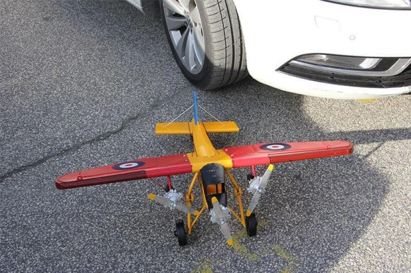 Dekoratif Metal Uçak Vintage Ev Ofis Hediyelik Savaş Uçağı - Resim 5