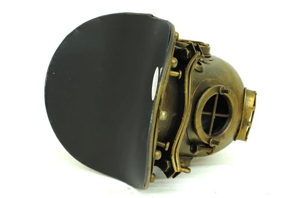 Dekoratif Metal Dalgıç Başlığı Vintage Biblo Ev Ofis Hediyelik - Resim 4