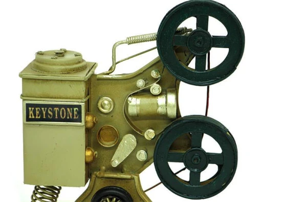 Dekoratif Metal Sinemaskop Biblo Vintage Ev Ofis Hediyelik - Resim 3