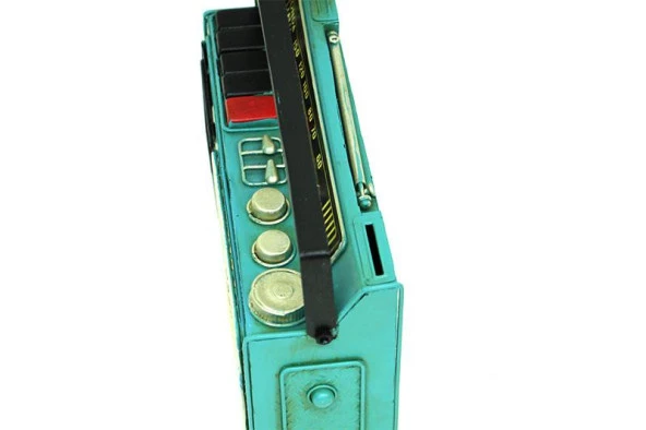 Dekoratif Metal Radyo Kumbara Vintage Biblo Hediyelik - 3