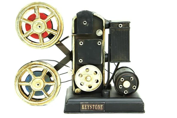 Dekoratif Metal Projektör Obje Biblo Vintage Hediyelik ürün görseli