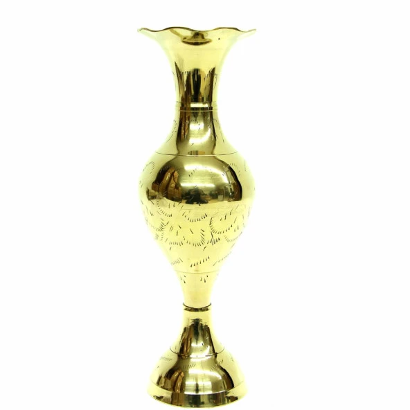 Vazo Desenli Model Tamamı Pirinç Dekoratif Hediyelik ürün görseli 1