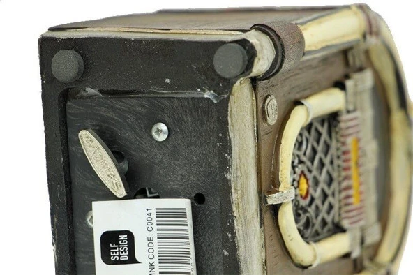 Müzik Kutusu Siyah Polyester Dekoratif Hediyelik - Resim 3