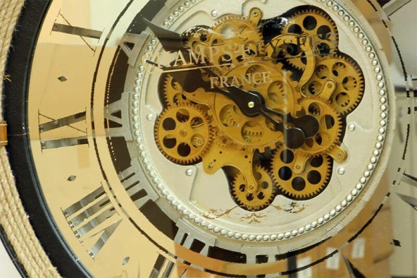 Saat Çarklı Askılı Duvar Saati Dekoratif Ev Ofis Hediyelik - 2