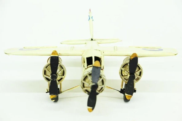 Dekoratif Metal Uçak Biblo Dekoratif Ev Ofis Hediyelik - Resim 3