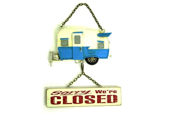 Dekoratif Metal Kapı Yazısı Karavan Vintage Dekoratif Hediyelik - Resim 2