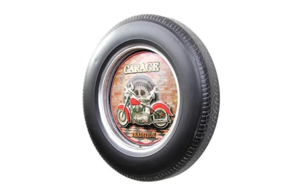 Dekoratif Araba Tekerleği MotorTemalı Led Işıklı Duvar Panosu - Resim 2