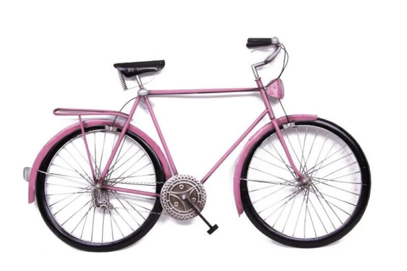 Bisiklet Pano Pembe Pano Vintage Dekoratif Ev Ofis Hediyelik ürün görseli