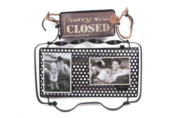 Dekoratif Metal Kapı Yazısı Araba Dekorlu Vintage Hediyelik - Resim 2