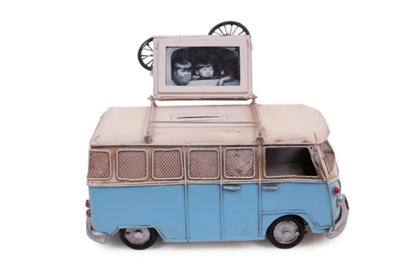 Dekoratif Metal Minibüs Çerçeveli ve Kumbaralı Hediyelik ürün görseli