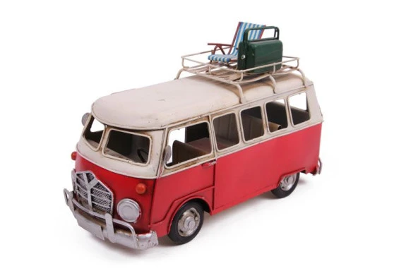 Dekoratif Metal Minibüs Vintage Vosvos Hediyelik - Resim 2