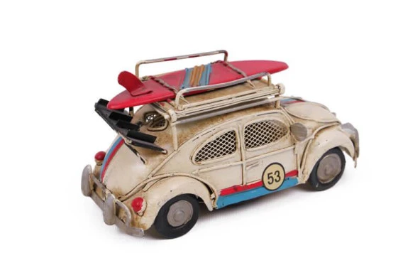 Dekoratif Metal Araba Çerçeveli ve Kumbaralı Hediyelik - Resim 4