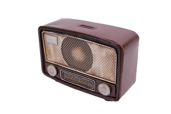 Dekoratif Metal Radyo Kumbaralı Vintage Hediyelik - Resim 3