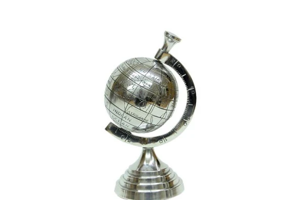 Yerküre Dünya Nikel Biblo Dekoratif Hediyelik ürün görseli