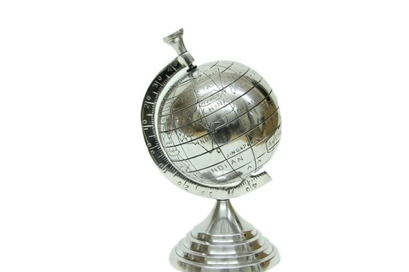 Yerküre Dünya Nikel Biblo Dekoratif Hediyelik ürün görseli