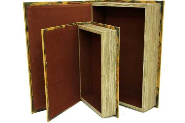 Kutu Kitap Harita 2'li Set Dekoratif Hediyelik - 4