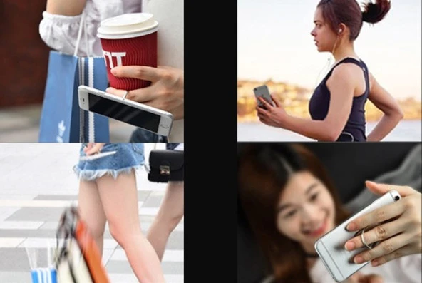 Telefon Tablet Tüm Modeler Selfie Yüzüğü 360 Derece Oynar Metal - 2
