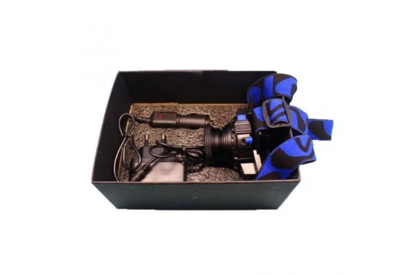 Q5 Şarjlı Mercekli Kafa Feneri Lambası Cree Led Ampül - 4