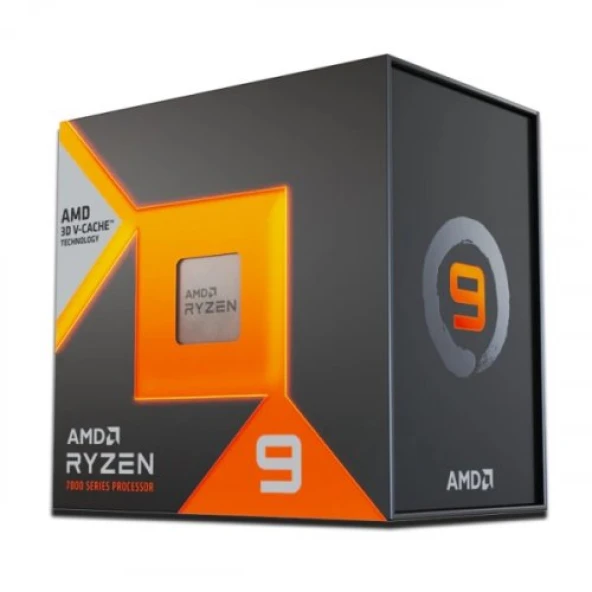 AMD RYZEN 9 7950X3D 16 Core, 4,20-5.70GHz, 144Mb Cache, 120W,  AM5 Soket, BOX Kutulu Grafik Kart VAR, Fan YOK