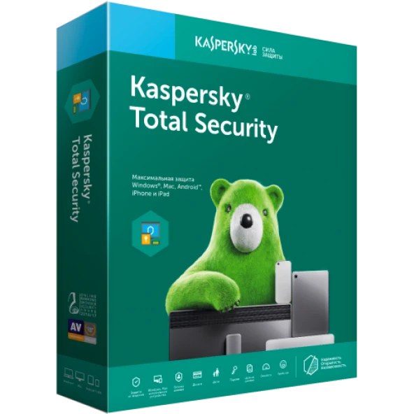Kaspersky TOTAL SECURITY 1 Kullanici, 1 YIL, Kutulu Ürün