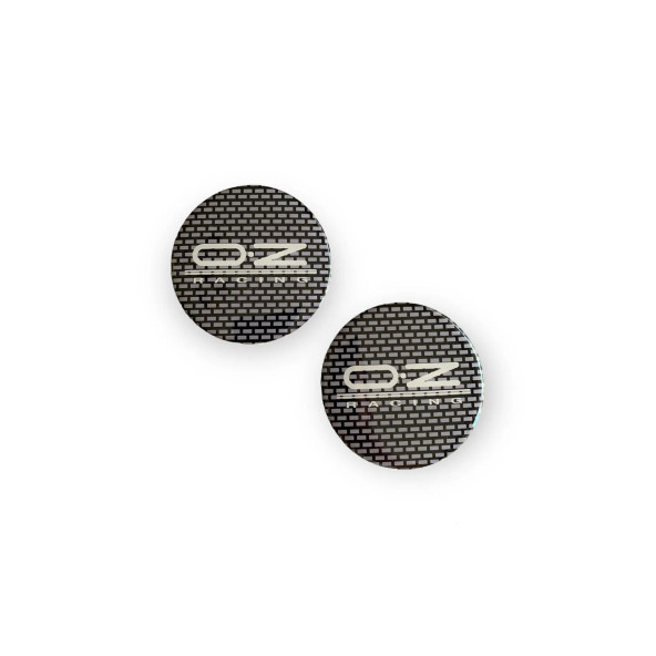 Oz Racıng Logolu 56 Mm Jant Göbek Stıcker (siyah Gri Kareli) - Resim 2
