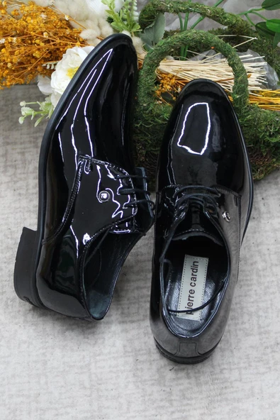 Pierre Cardin 7030-1 Siyah Rugan Damat Ayakkabısı Takım Ayakkabısı Erkek Klasik Ayakkabı - 6