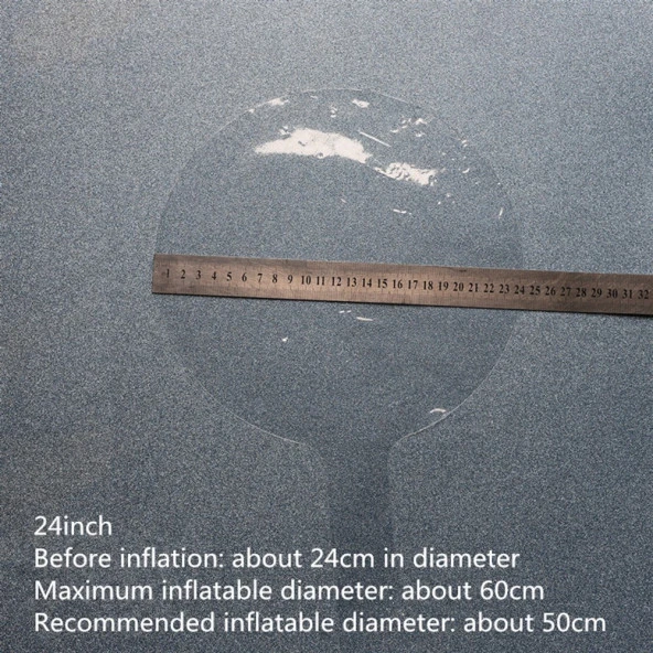 Parti Malzemeleri Rose Gold Renk Simli Yuvarlak Şeffaf Balon 24 İnç - Resim 2