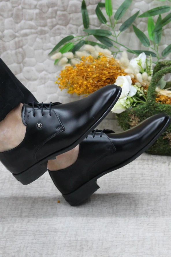 Pierre Cardin 7030-1 Siyah Açma Damat Ayakkabısı Takım Ayakkabısı Erkek Klasik Ayakkabı - 5