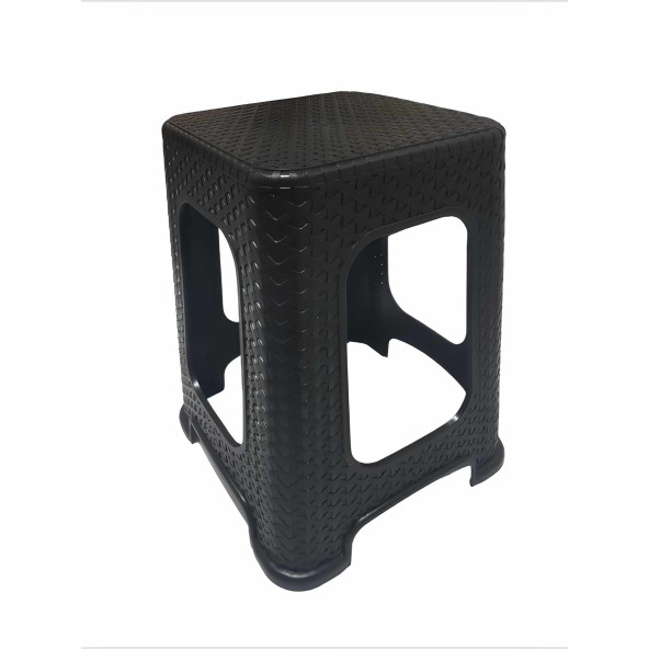Sert Plastik Tabure Sandalye Siyah Sağlam Dayanıklı Malzeme