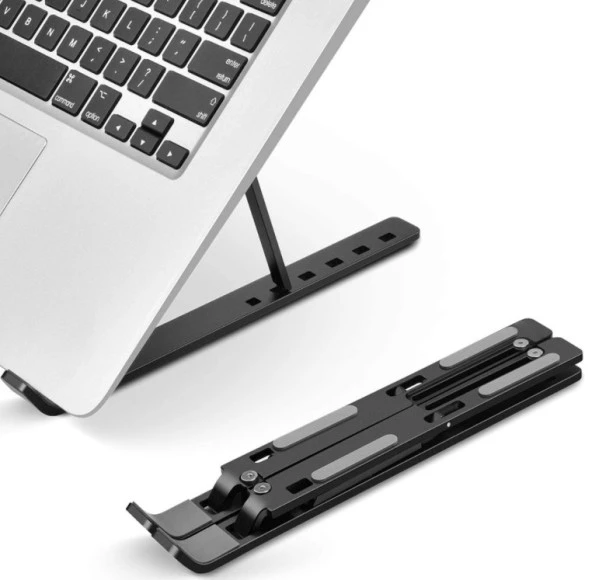 7 Kademeli Ayarlı Katlanabilir Laptop Tablet Standı Siyah - 2