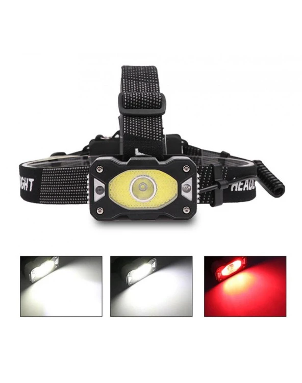 4 Modlu Sensörlü Şarjlı Güçlü Kafa Lambası - 2