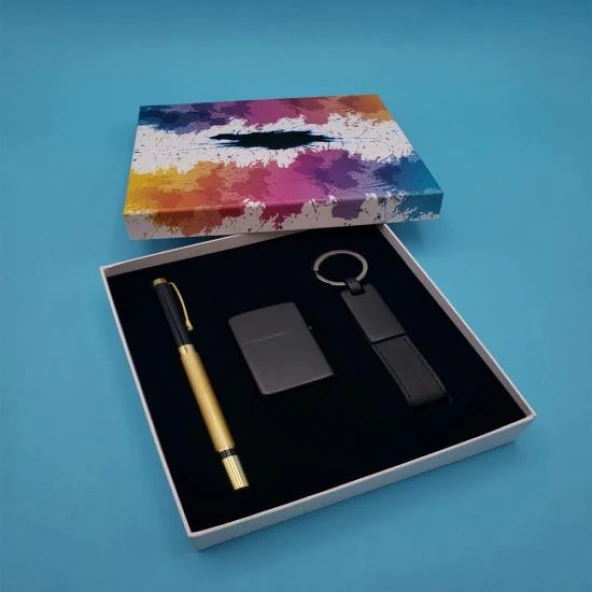 Kalem Anahtarlık Çakmak Hediye Seti Hediyelik ürün görseli