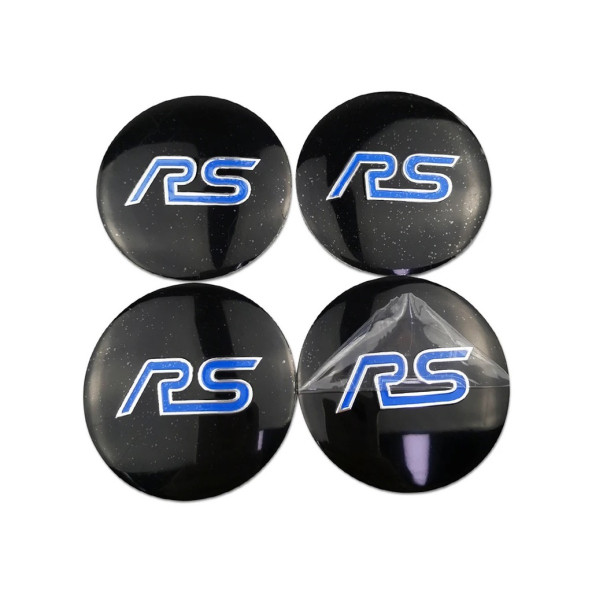 RS FORD 56 MM DAMLA JANT GÖBEK STICKER (MAVİ-SİYAH) ürün görseli