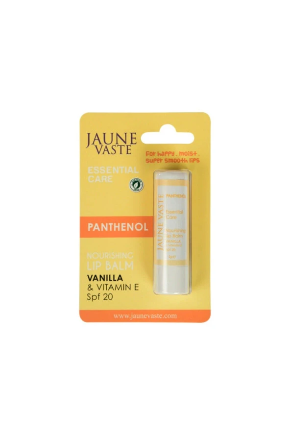 Jaune Vaste Essential Care SPF20+ Panthenol Vanilla  & E Vitamini Lip Stick 5 gr