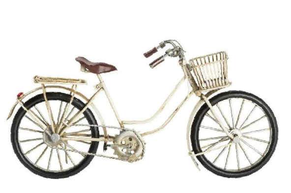 Metal Bisiklet Sepetli Dekoratif Hediyelik ürün görseli