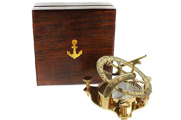 Pusulalı Güneş Saati Dekoratif Hediyelik - Resim 3