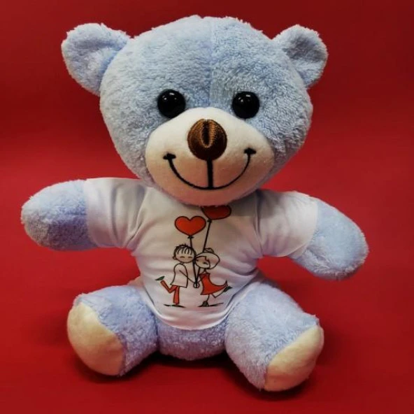 Mutlu Sevgililer Temalı Tişörtlü Ayıcık ürün görseli