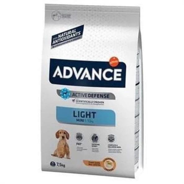 Advance Dog Mini Light Kuru Köpek Maması 7,5 Kg
