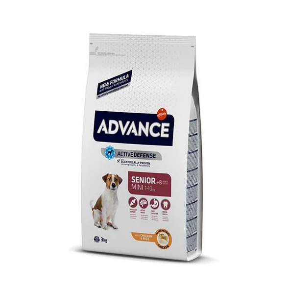 Advance Senior Mini Tavuklu Küçük Irk Yaşlı Köpek Maması 3 Kg ürün görseli 1