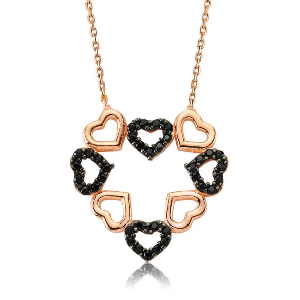 925 Ayar Gümüş Kalpli Aşk Kadın Gümüş Kolye ürün görseli 1