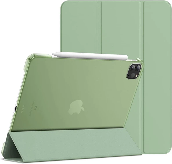 Apple iPad Pro 11 2. Nesil Kılıf PU Deri Smart Standlı Case A2228 A2068 A2230 A2231 - Resim 8