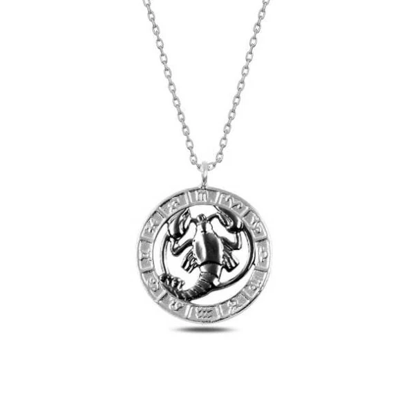 ​925 Ayar Gümüş Yengeç Burcu Kolye ürün görseli 1